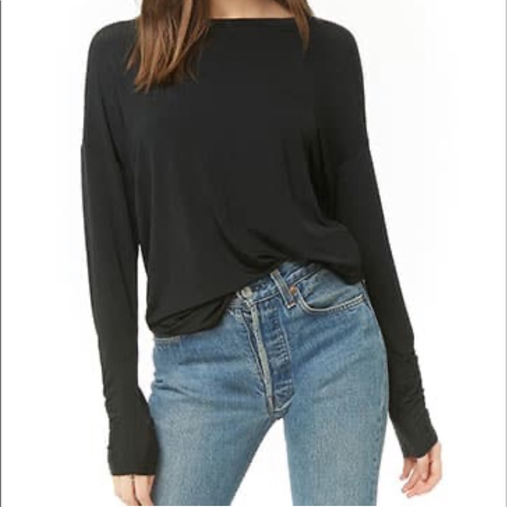 NWT Boatneck Long Sleeve Microfiber Top Sz XS